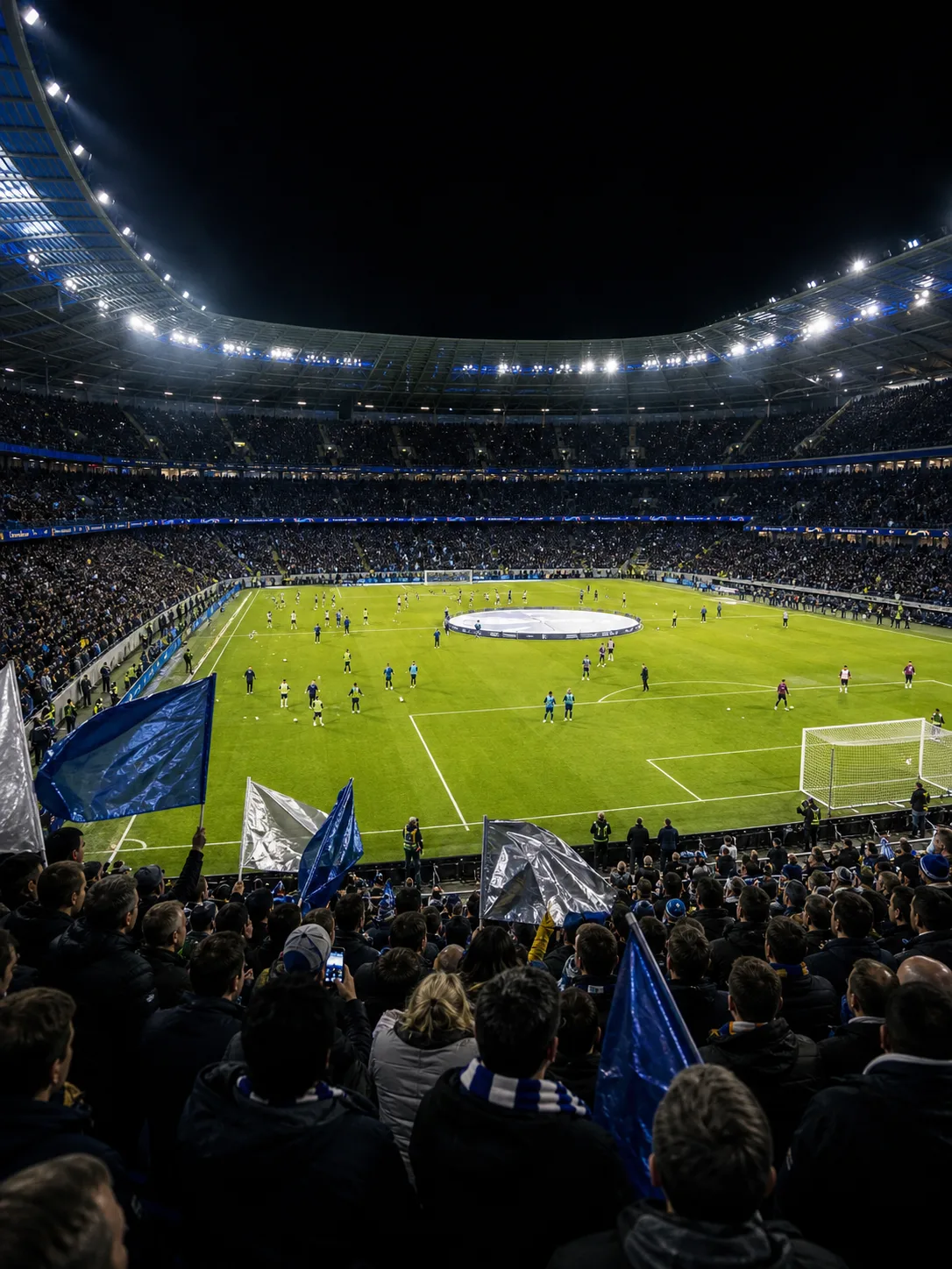 Läktare och plan inför kommande match i Champions League